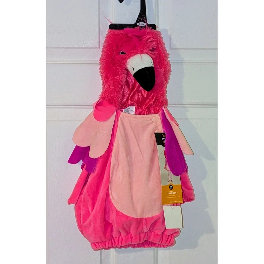 Infant Flamingo Costume with Hood 0-6 Months Halloween‎ Dress Up NEW